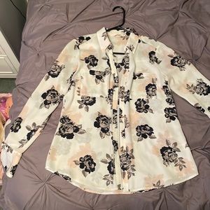 Candies floral sheer dress shirt